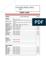 Prettycases Retail Price List