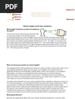 Monitor Height and Position Guidelines