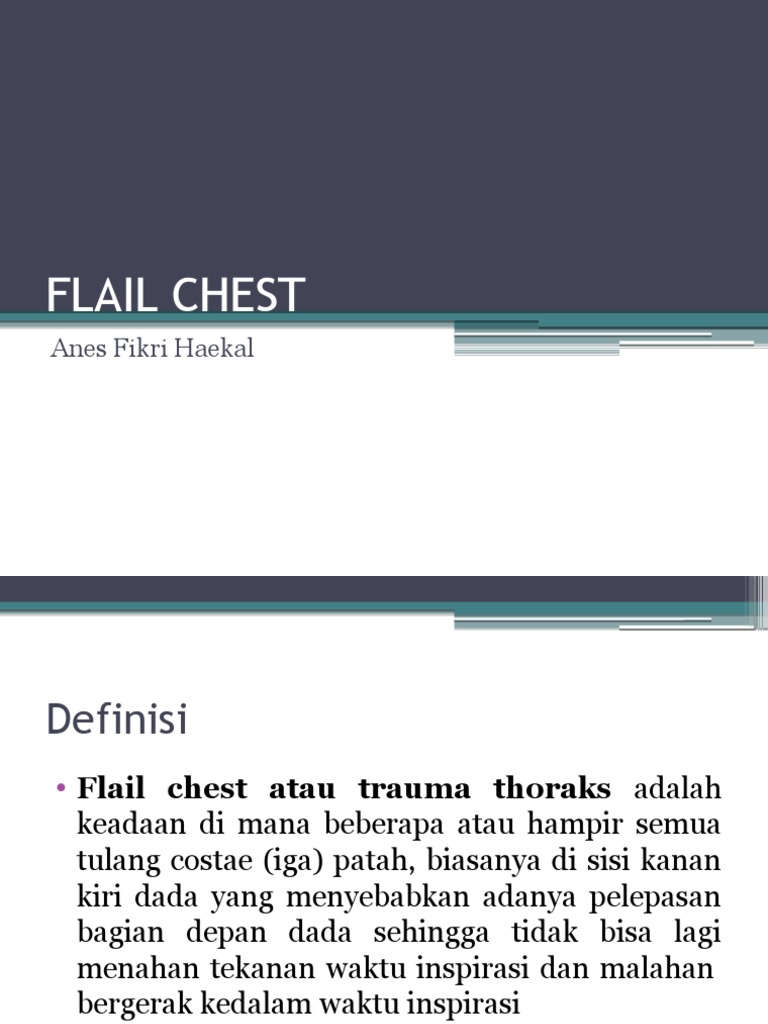 Pemahaman Flail Chest dan Tatalaksana | PDF | Kesehatan Holistik | Sejarah