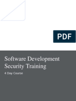 Software Development Security Training Outline