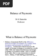 Balance of Payments: DR K Ramesha Professor