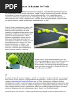 A Origem E Evolucao Do Esporte Do Tenis