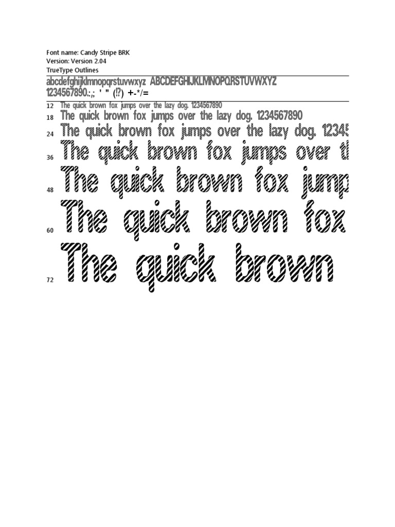 Candy Stripe BRK (TrueType) | PDF