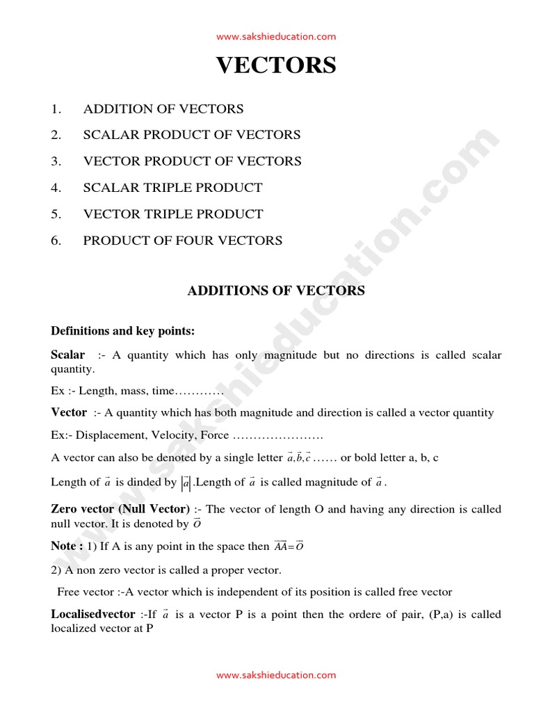 Understanding Vector Operations and Properties | PDF