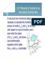 10.7 Moments of Inertia For An Area About Inclined Axes 10.7 Moments of Inertia For An Area About Inclined Axes