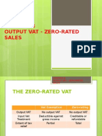 Output Vat - Zero-Rated Sales