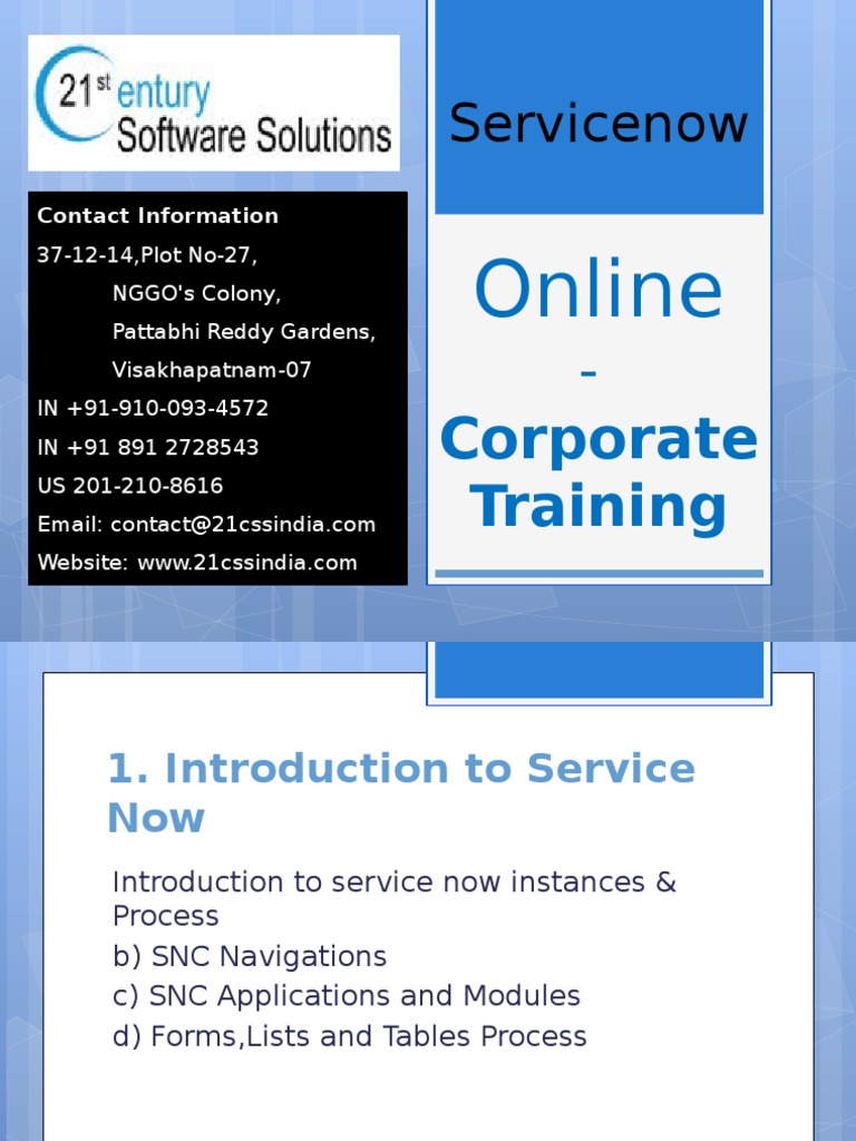 Servicenow Online Training | PDF | Information Science | Computer Data