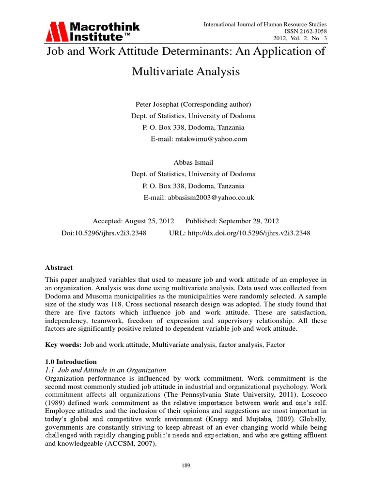 research paper about factor analysis