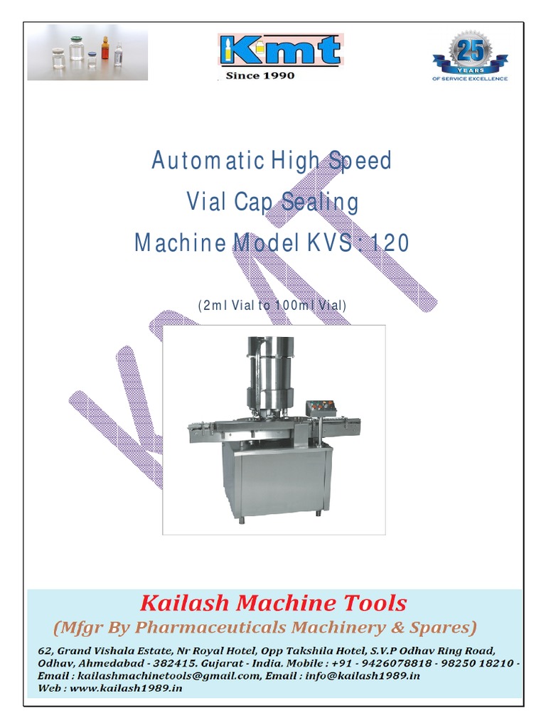Automatic High Speed Vial Cap Sealing Machine | PDF