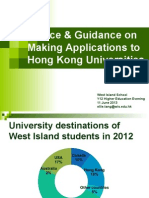 Advice & Guidance On Making Applications To Hong Kong Universities