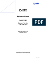 Zyxel: Release Notes