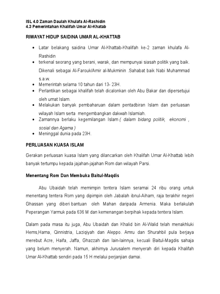 Saidina Umar Al Khatab Pdf