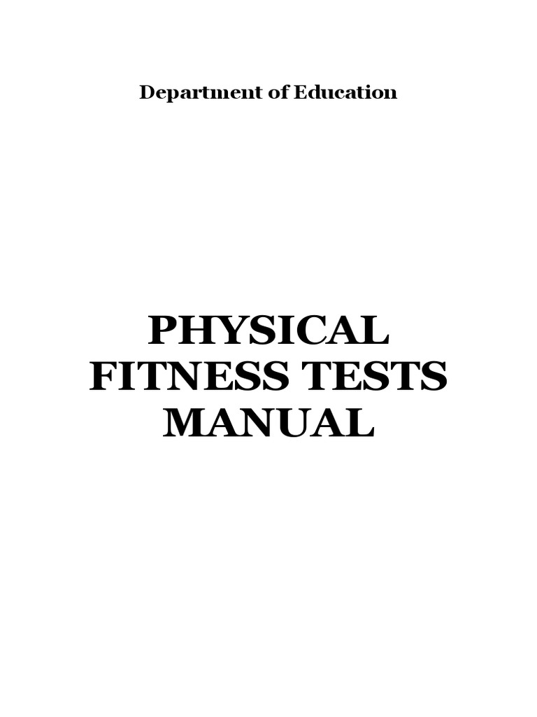 Physical Fitness Test Manual for Schools | PDF | Body Mass Index ...