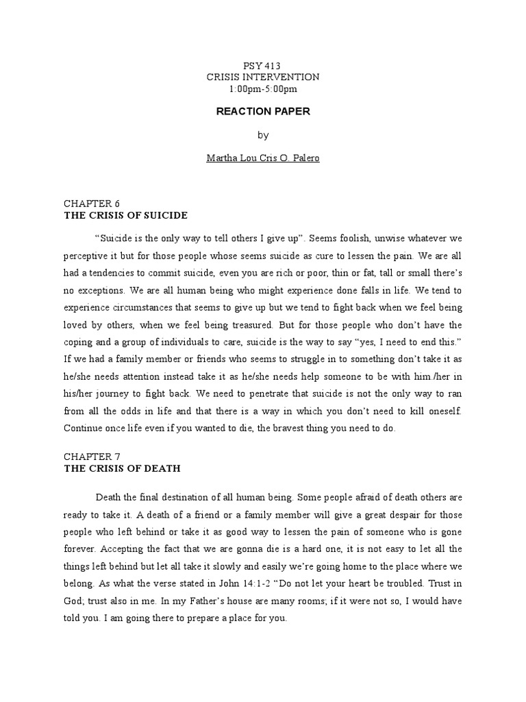 Reaction Paper 2 | PDF