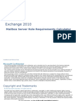 Exchange 2010: Mailbox Server Role Requirements Calculator