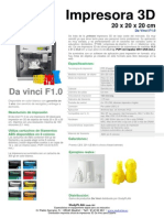 Impresora 3D F1.0 Da Vinci