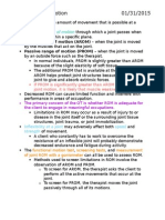 Joint Range of Motion Assessment Guide