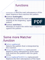 Java Regex Matcher Functions