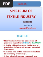 SPECTRUM OF TEXTILE INDUSTRY 