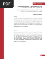 Presença em relação à cena