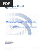 MorphoAccess 500 Series RS422 Communication Protocol