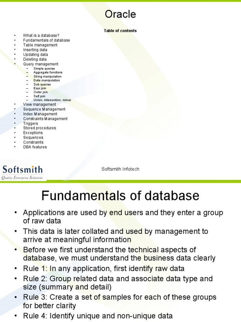 Oracle Course | PDF | Database Index | Databases
