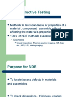 Introduction To Non Destructive Testing (NDT)