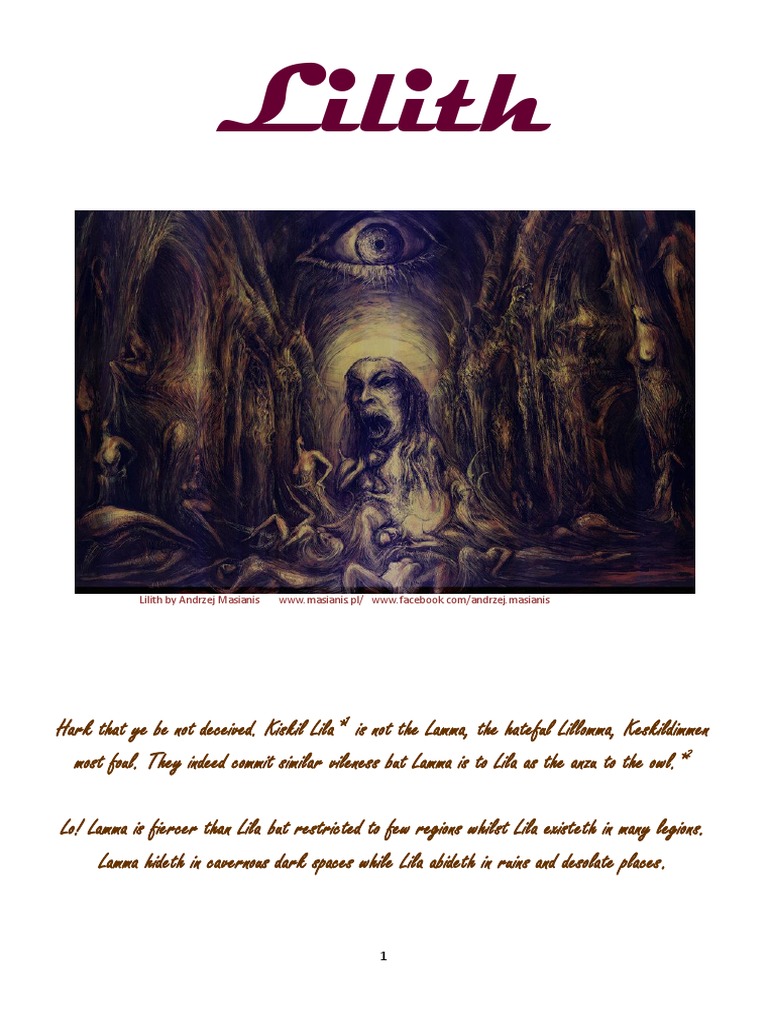 Lilith Kiskil Lila by Gula Bau Mara Lilith Deities