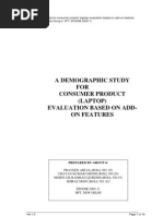 Download Demographic Study for Consumer Product Laptop Evaluation Based on Add-On Features by chayan83 SN27106199 doc pdf