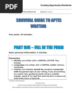 Survival Guide to Aptis Writing