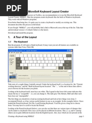Creating a Keyboard Using MSKLC
