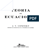 Libro.teoría de Ecuaciones - J.v.uspensky