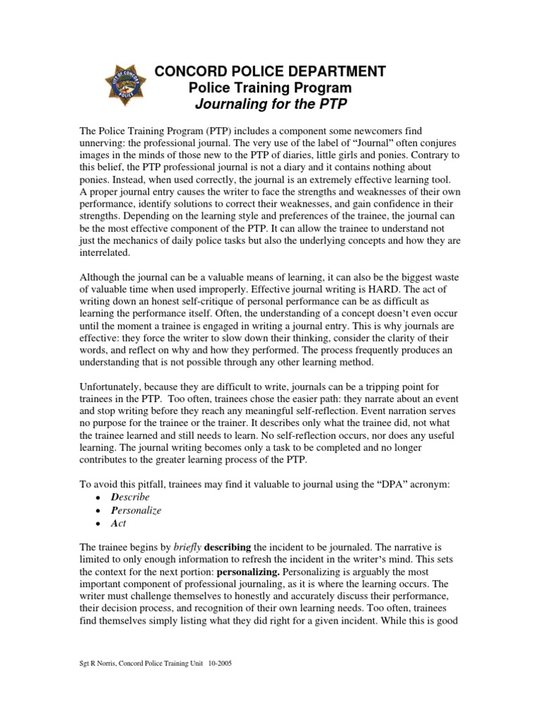 Journaling For The PTP | PDF | Diary | Neuropsychology