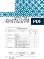 Tutorial Task 2 - Evaluating Materials Printed & Non-Printed