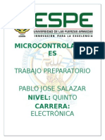 Microcontrolador ES: Trabajo Preparatorio Pablo Jose Salazar
