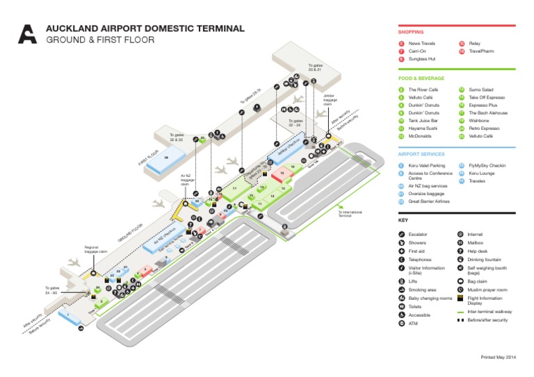 Auckland Airport Domestic Terminal Map | PDF