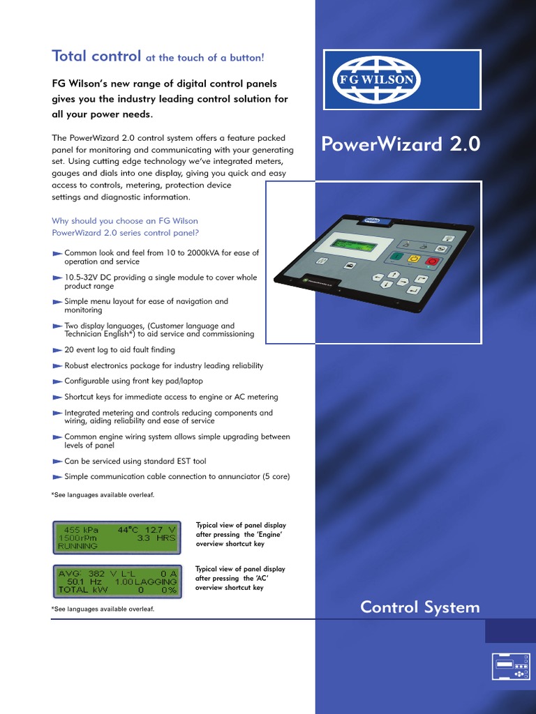 FG Wilson Powerwizard 2.0 | PDF | Electrical Wiring | Reliability