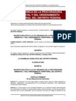 Ley Organica de La Procuraduria Ambiental y Del Ordenamiento Territorial Del Distrito Federal