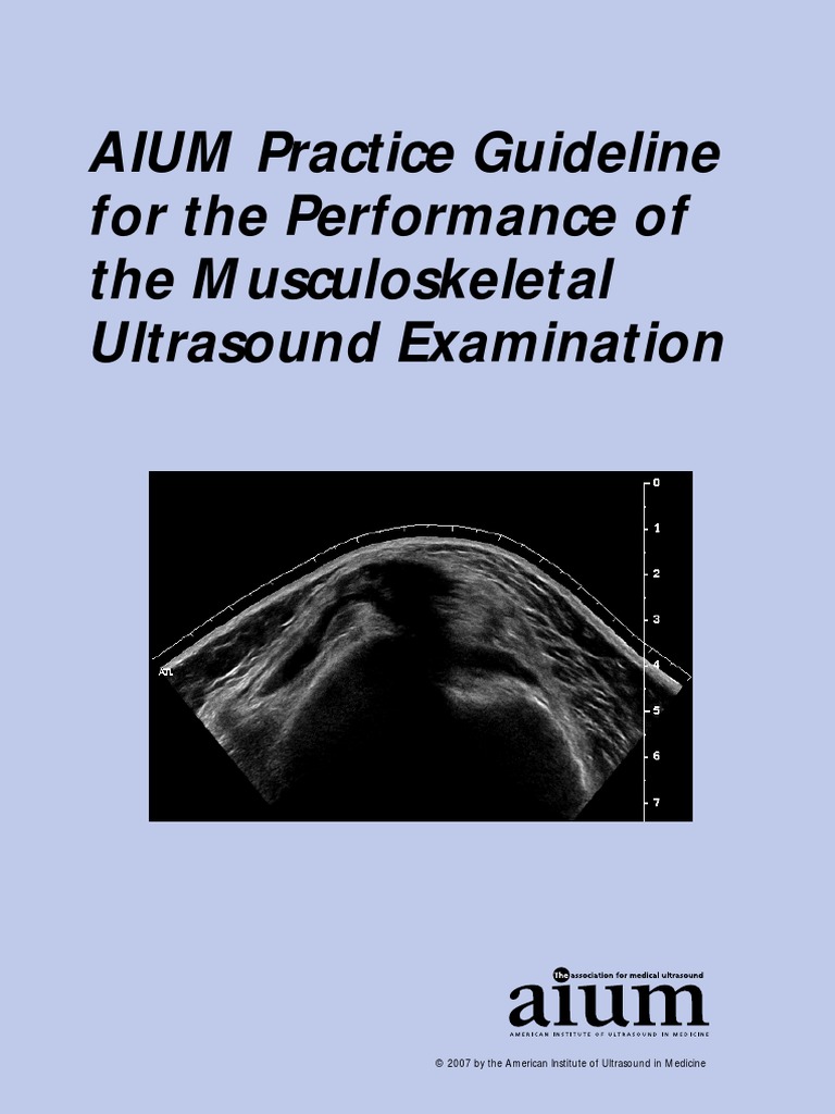 WS - AIUM Musculoskeletal Guidelines | PDF