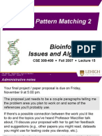 Genetic Pattern Matching 2: Bioinformatics: Issues and Algorithms