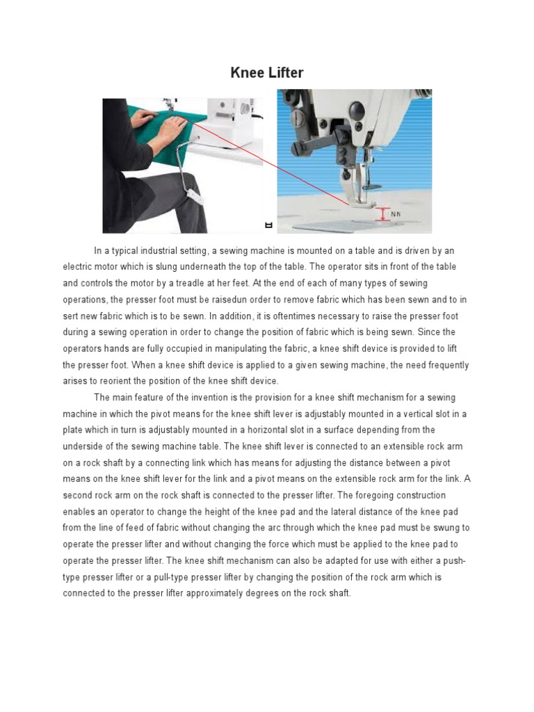 Stitch Length Regulator and Knee Lifter Sewing Machine Machines