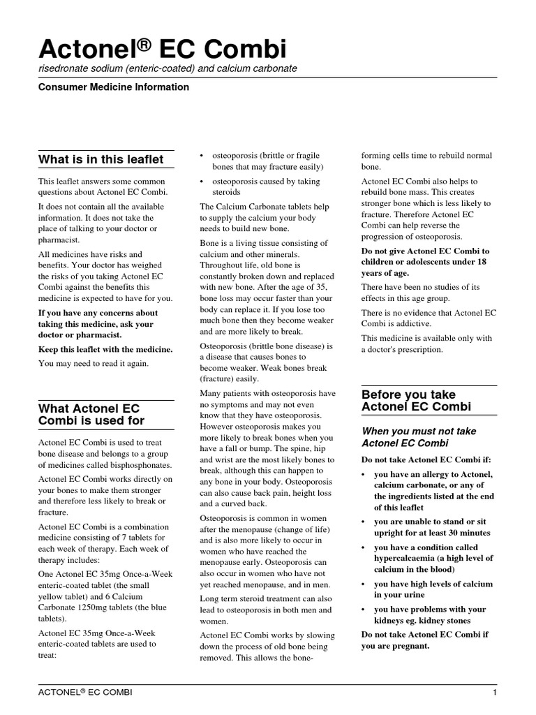 Actonel Osteoporosis Bone