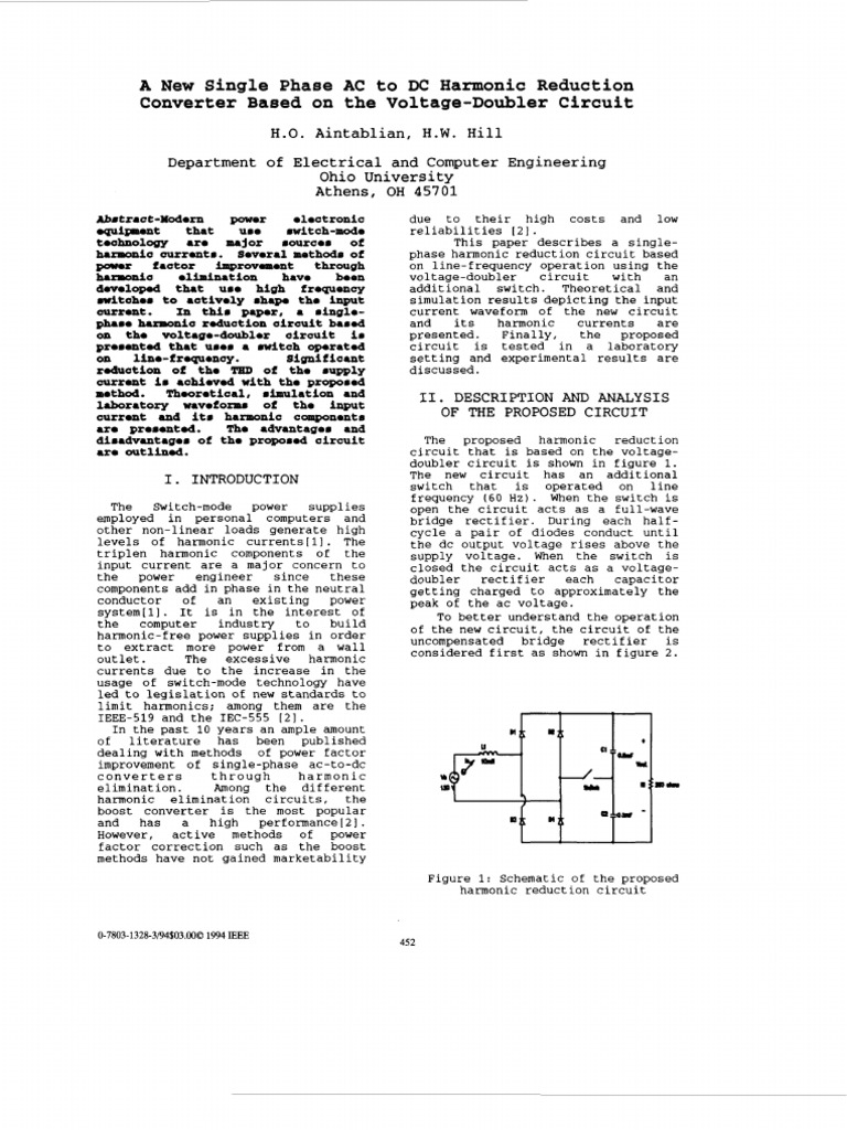 Single-Phase AC to DC Harmonic Reducer | PDF | Rectifier | Electrical ...