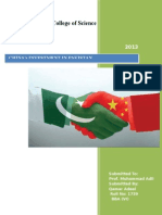 Government College of Science: 2013 China'S Investment in Pakistan