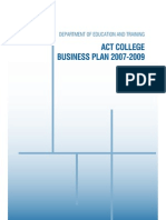 Act College BUSINESS PLAN 2007-2009: Department of Education and Training