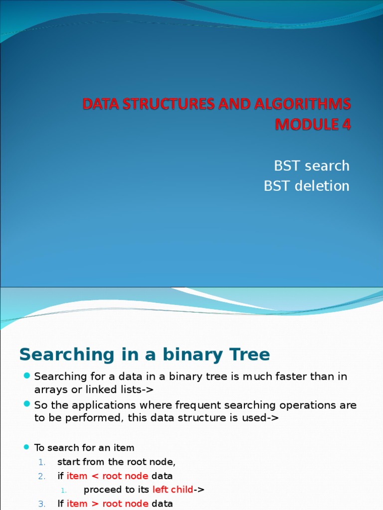 4.shamod 4-4 BST Search - Deletion | PDF | Algorithms And Data ...