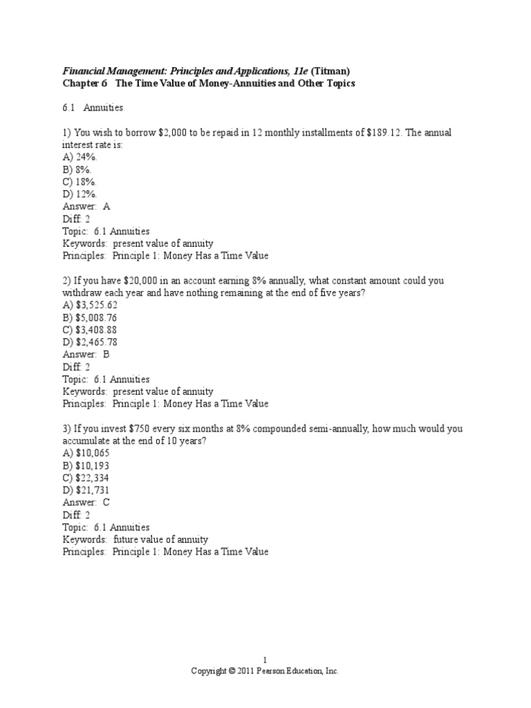 Chapter 6 | Present Value | Interest