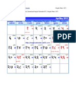 Nepali Calendar 2072 BS PDF