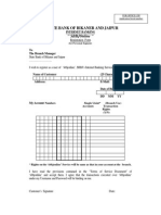 Internet Banking Form