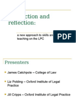 Interaction and Reflection: A New Approach To Skills and Accounts Teaching On The LPC